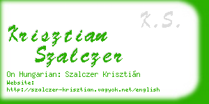 krisztian szalczer business card